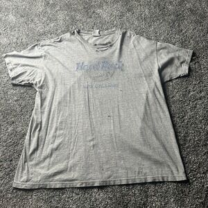 Vintage Hard Rock Cafe‎ New Orleans Shirt Mens 2XL Gray Distressed Holes 90s